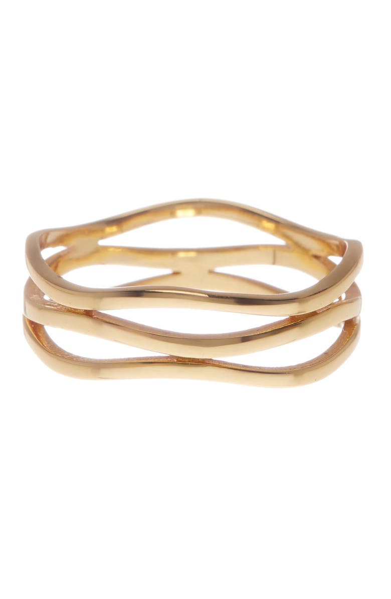 Sterling Forever 14K Gold Vermeil Layered Ring, Main, color, 
