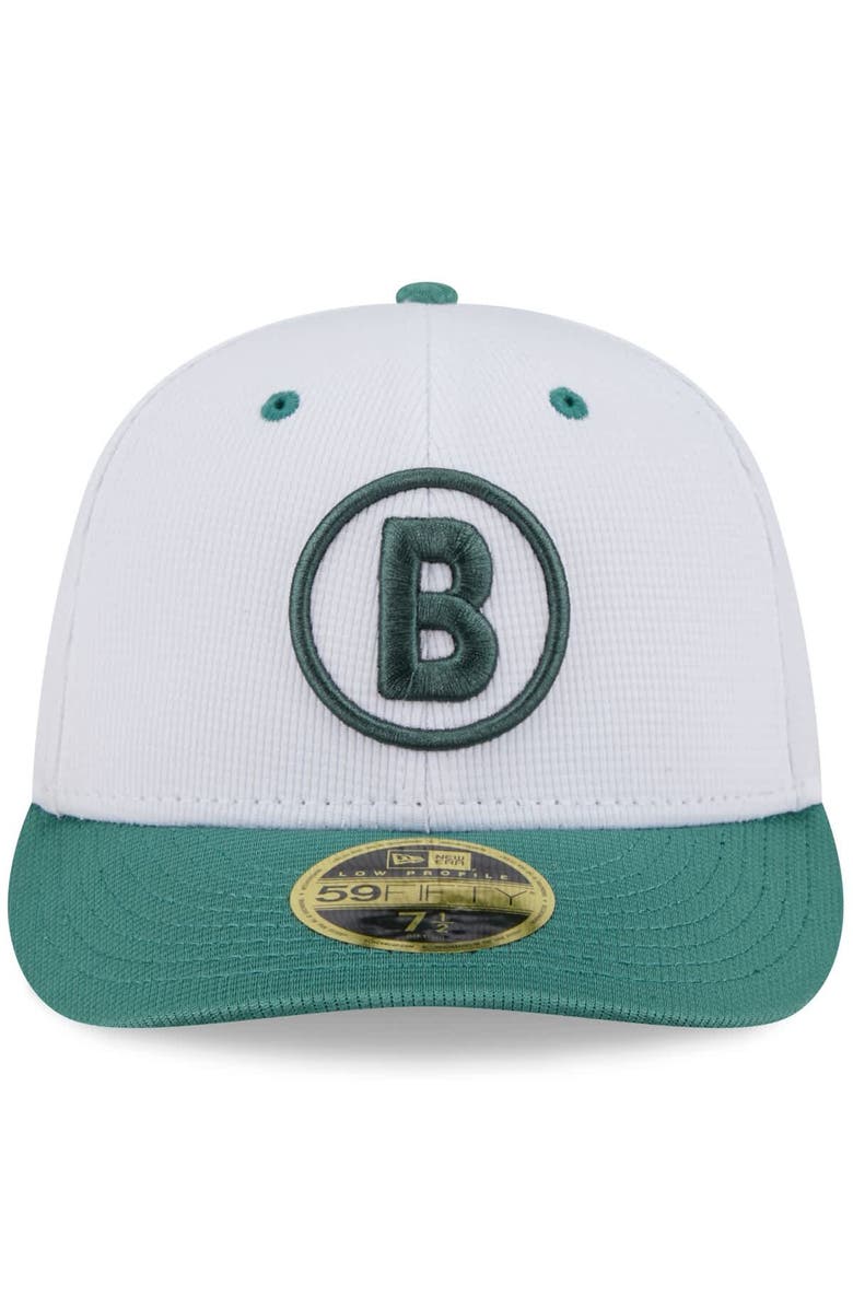 New Era Men's New Era  White/Green Boston Red Sox 2025 City Connect Batting Practice Low Profile 59FIFTY Fitted Hat, Alternate, color, 
