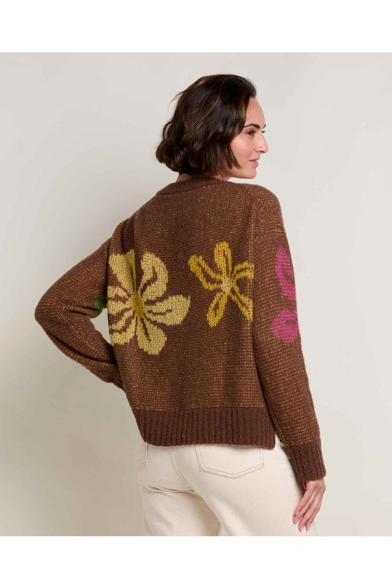Cotati Dolman Sweater, Alternate, color, Chestnut Daisies