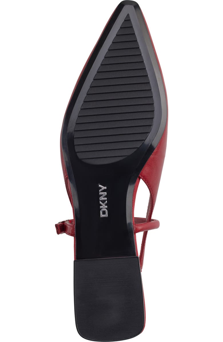 DKNY Cairo Slingback Pointed Toe Mary Jane Flat, Alternate, color, Ruby Red