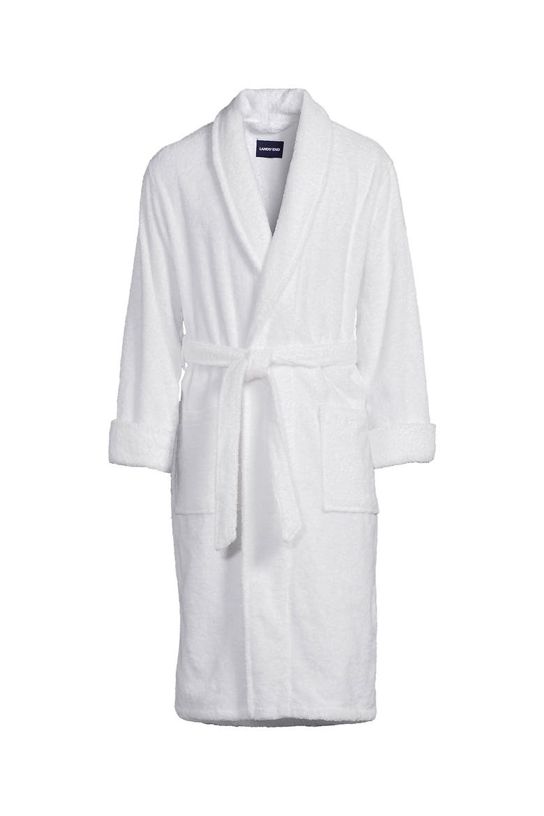Calf Length Turkish Terry Robe, Alternate, color, White
