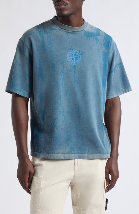 Texture Print Cotton T-Shirt