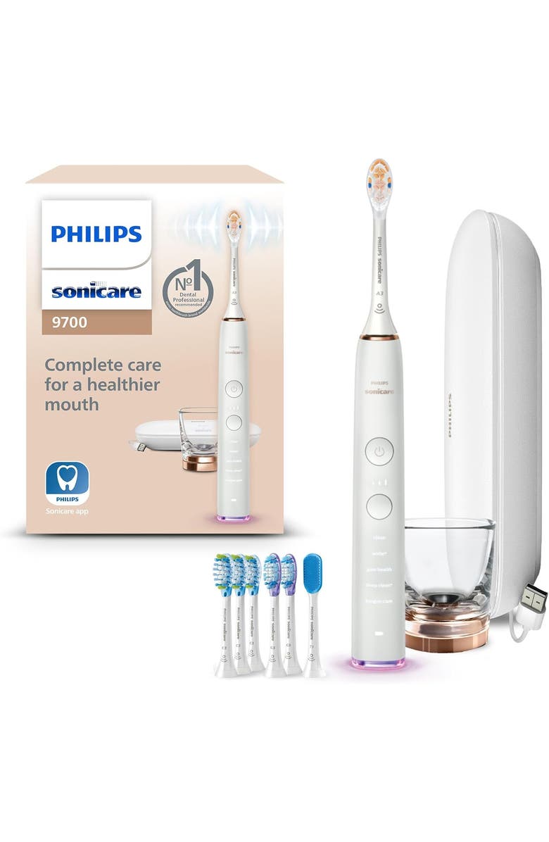 Philips Sonicare DiamondClean Smart 9700 Electric Toothbrush Rosegold, Main, color, Rose Gold