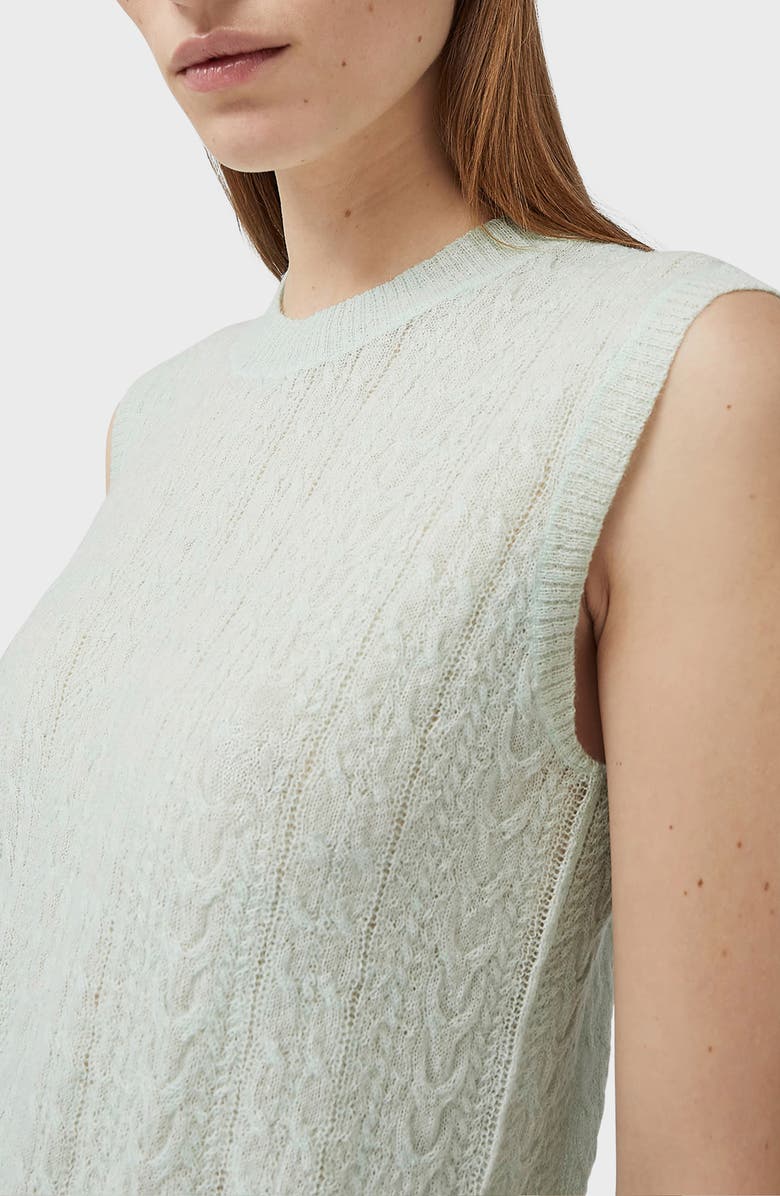 rag & bone Kyle Cable Sweater Vest, Alternate, color, Mint