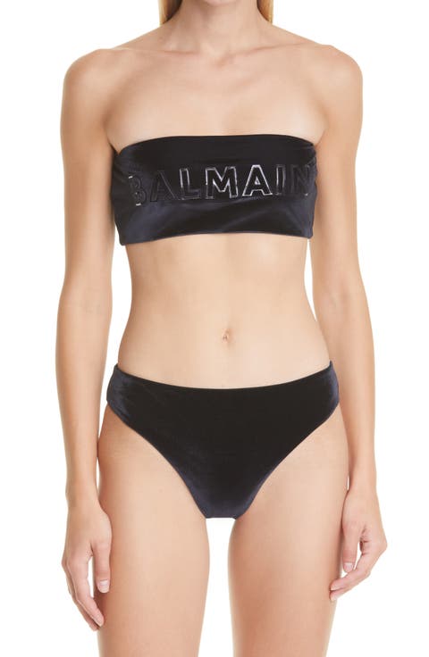 Logo Embossed Two-Piece Swimsuit