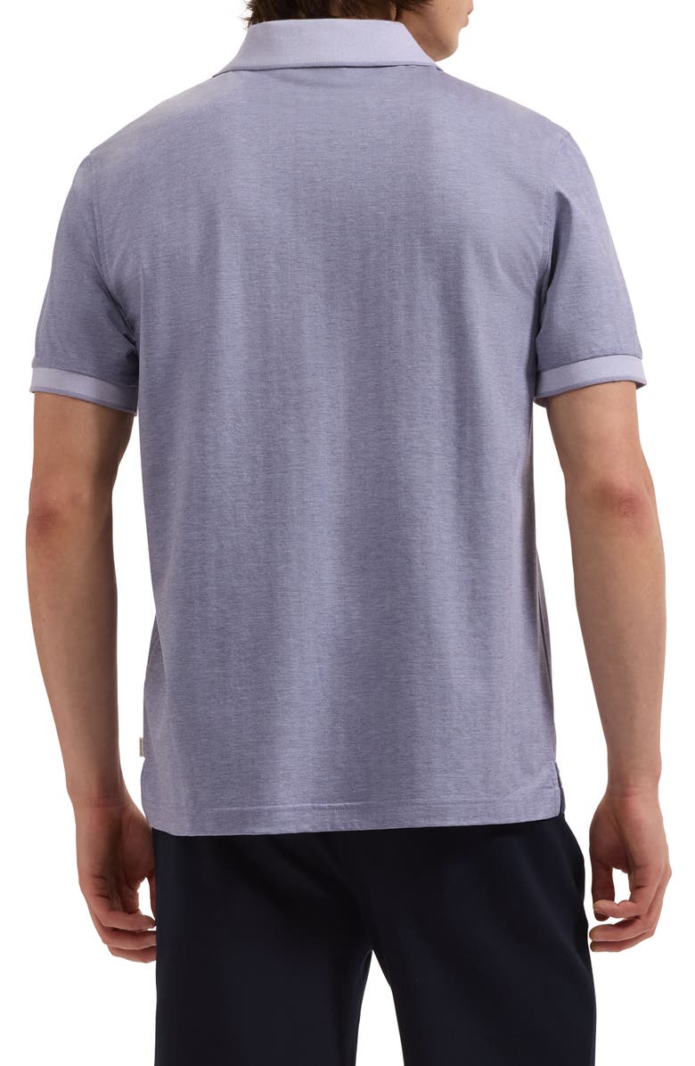 Bugatchi Tipped Johnny Collar Polo, Alternate, color, Orchid