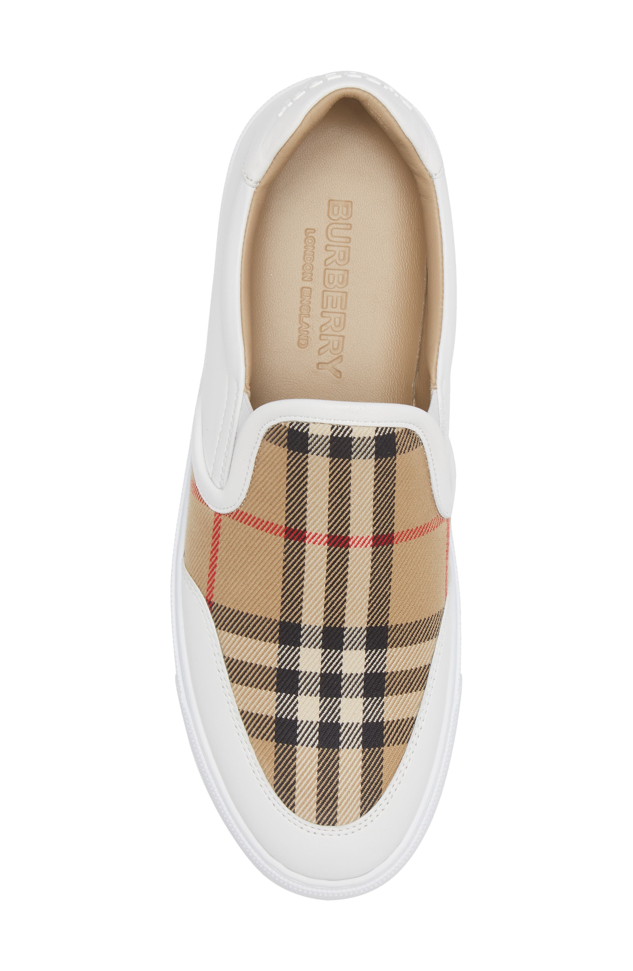 Burberry New Salmond Check Slip-On Sneaker, Alternate, color, 