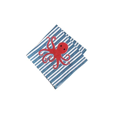 Octopus Stripe Napkin Set of 6