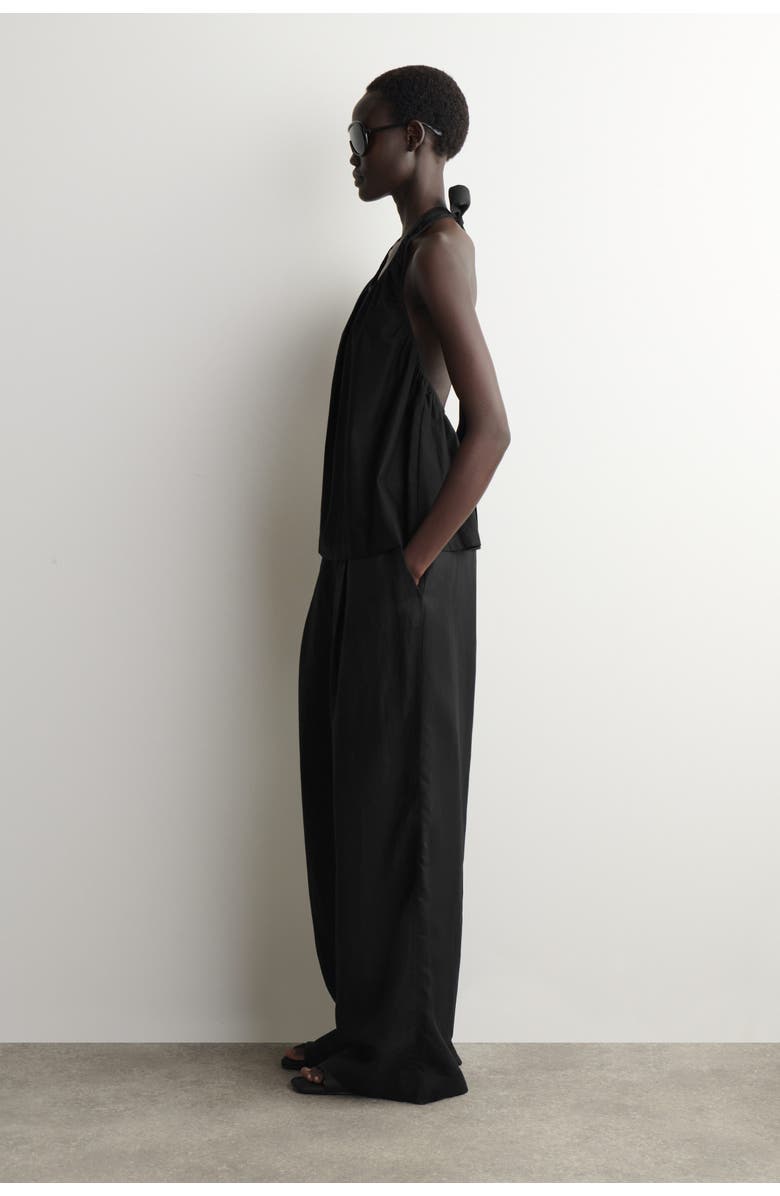 COS Open-back Halterneck Top, Alternate, color, Black
