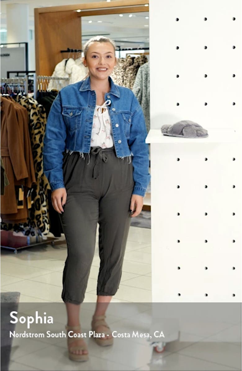 Sophie Criss Cross Plush Bedroom Slipper, sales video thumbnail