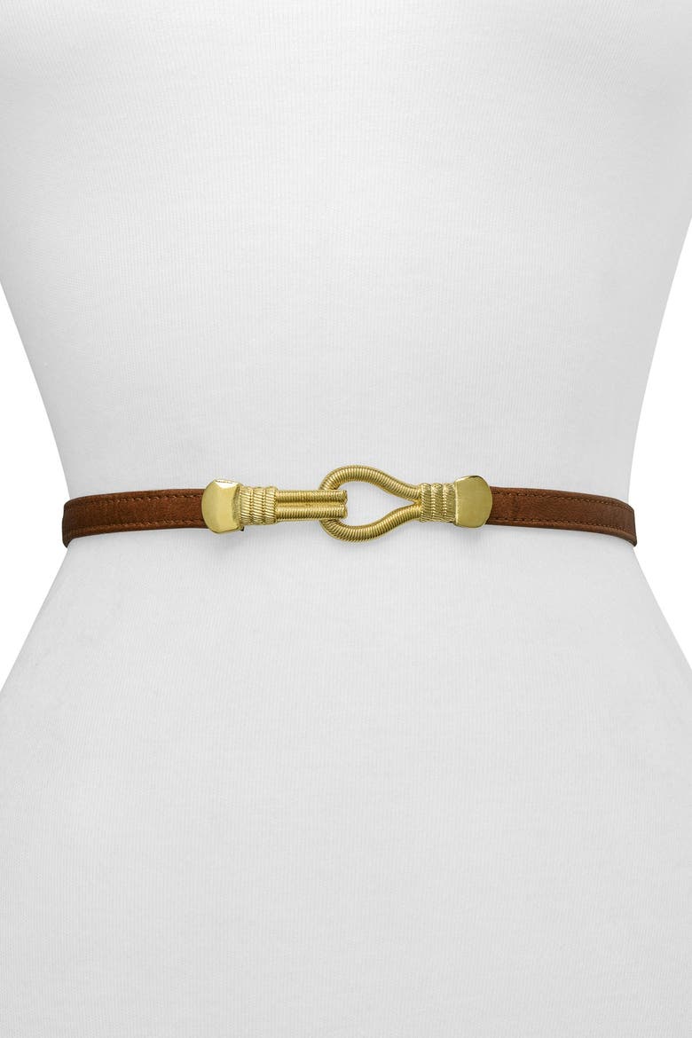 Sara Hook Belt, Main, color, COGNAC