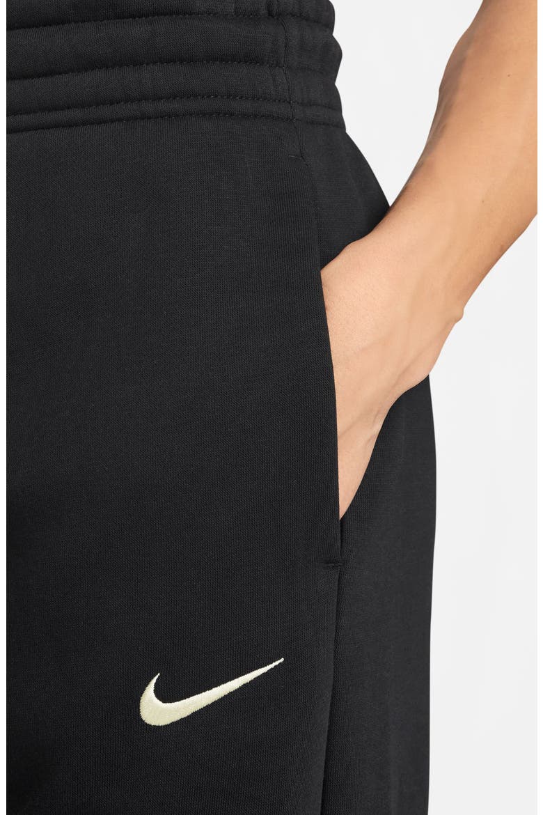 Sportswear Phoenix High Waist Wide Leg Sweatpants, Alternate, color, BLACK/SAIL