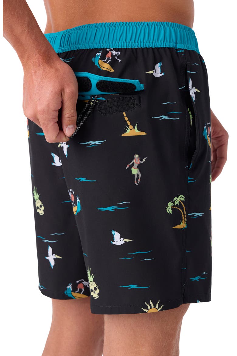 Hermosa Swim Trunks, Alternate, color, BLACK 4