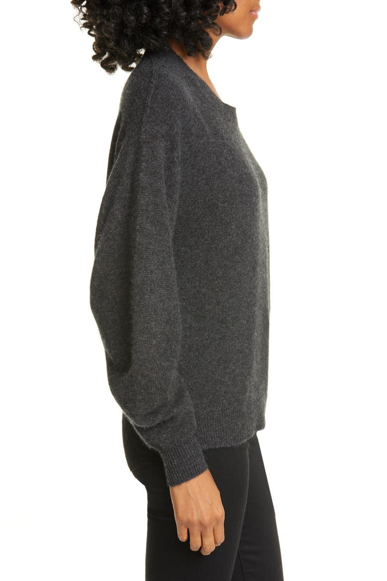 Deslain Crewneck Cashmere Sweater, Alternate, color, DARK CHARCOAL MELANGE