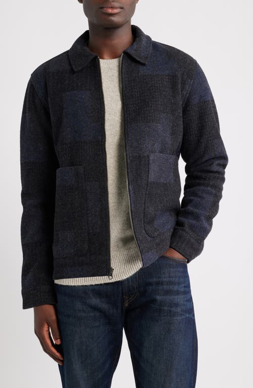 Rails Simon Plaid Zip-up Jacket In Gray