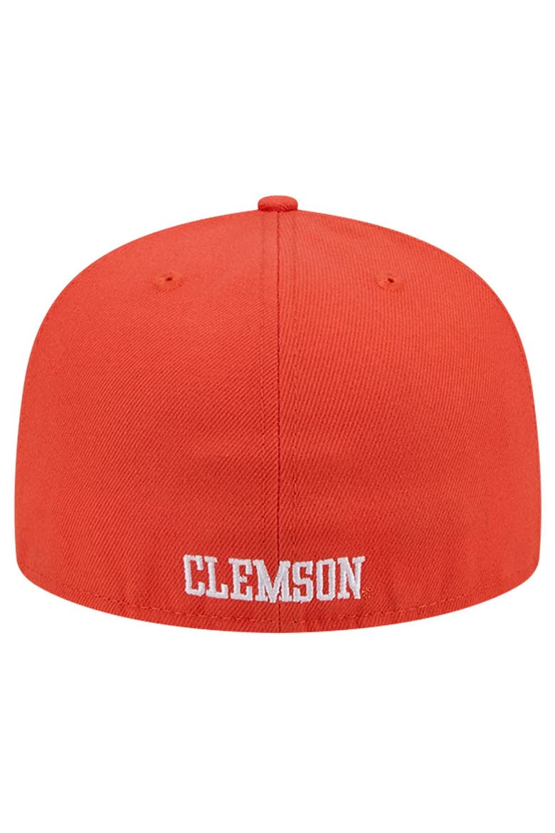 Men's New Era Orange  Clemson Tigers Throwback 59FIFTY Fitted Hat, Alternate, color, Orange