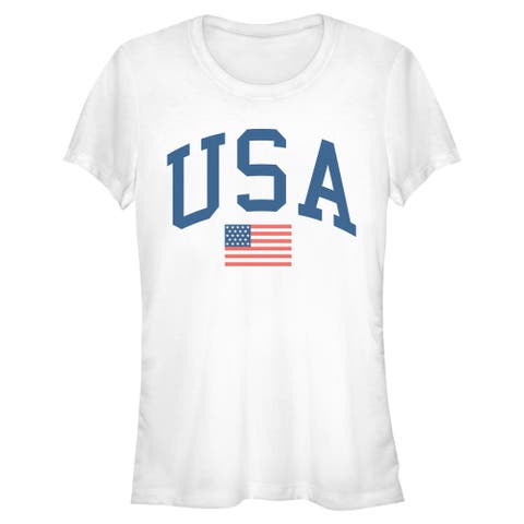 Juniors Lost Gods Varsity USA American Flag T Shirt