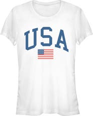 Lost Gods Juniors Lost Gods Varsity USA American Flag T Shirt