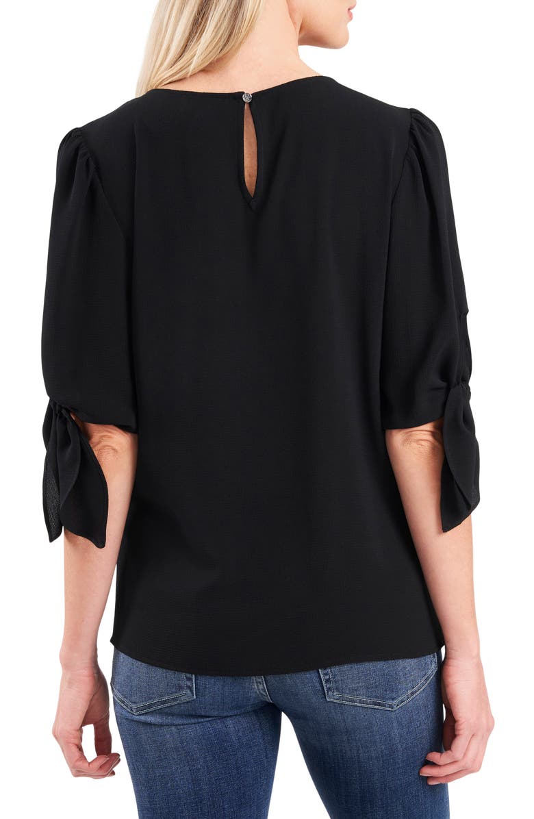 CeCe Tie Sleeve High-Low Blouse, Alternate, color, 