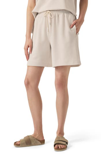 Splendid Angie Tie Waist Chambray Shorts In Blue