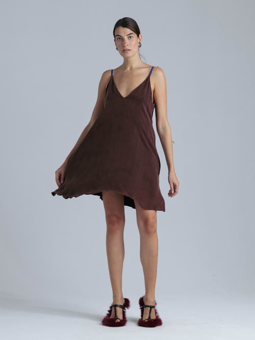Alas Cupro Dress In Burgundy