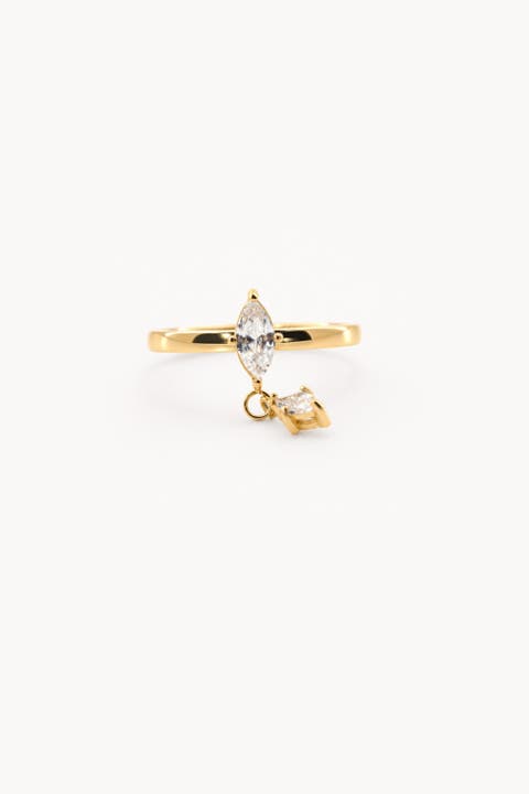 Marquise Charm Ring