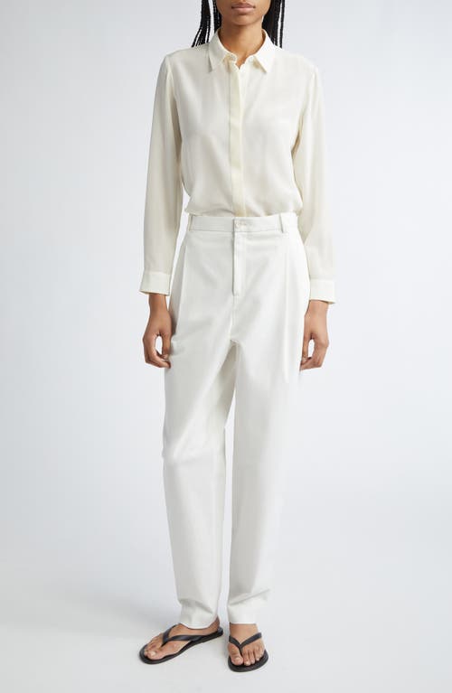 Partow Edie Silk Crêpe De Chine Buttton-up Shirt In Ivory
