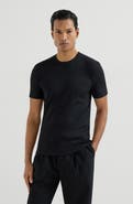 Brunello Cucinelli Ribbed jersey T-shirt