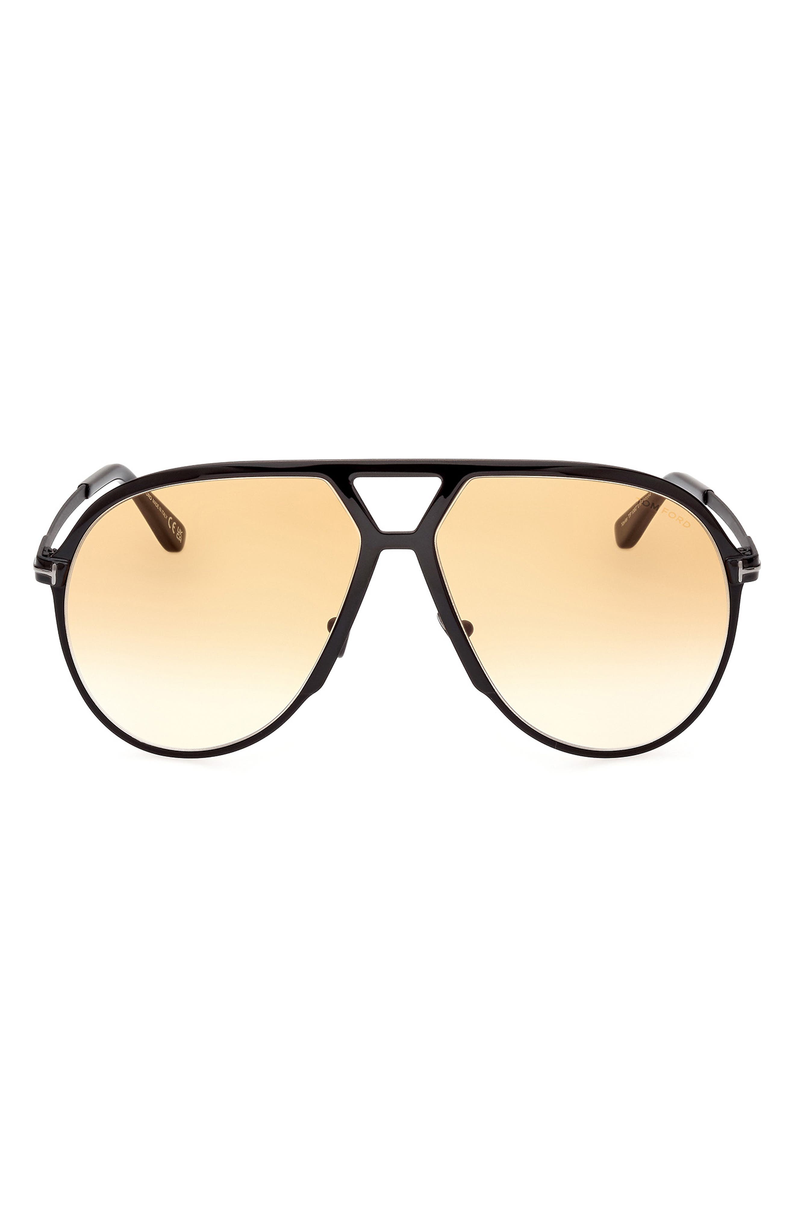 TOM FORD Xavier 64mm Gradient Oversize Pilot Sunglasses | Nordstrom