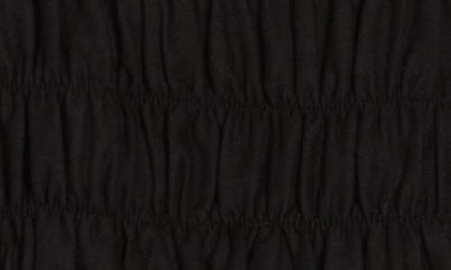 Shop Elan Tie Strap Smocked Crop Top In Black