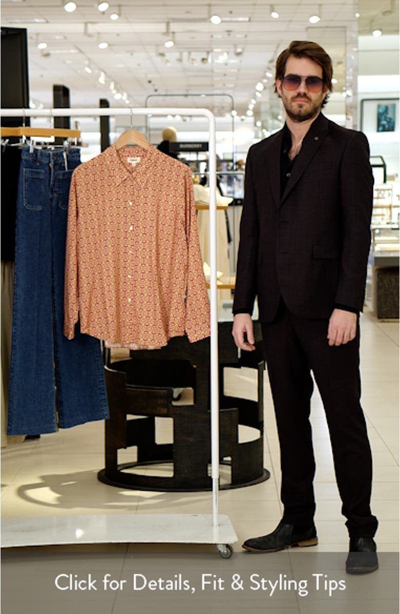 Holly Print Button-Up Shirt, sales video thumbnail