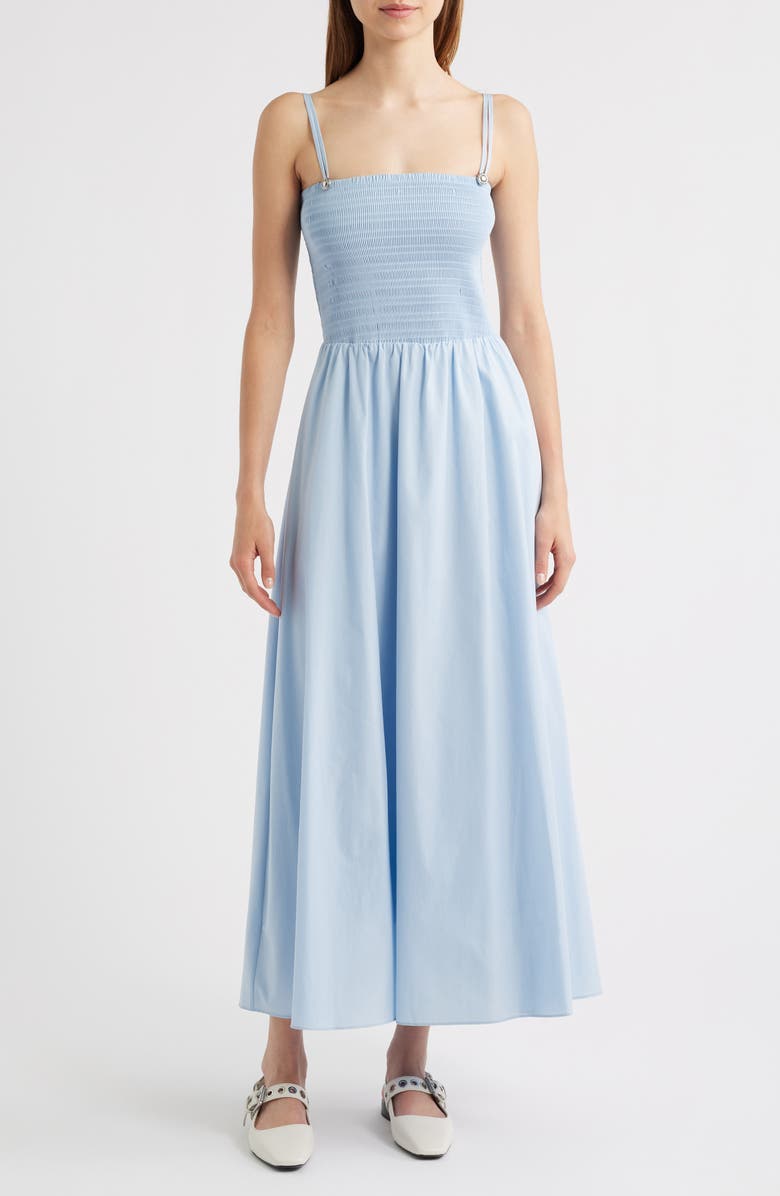 rag & bone Hallie Cotton Poplin Dress, Main, color, Light Blue