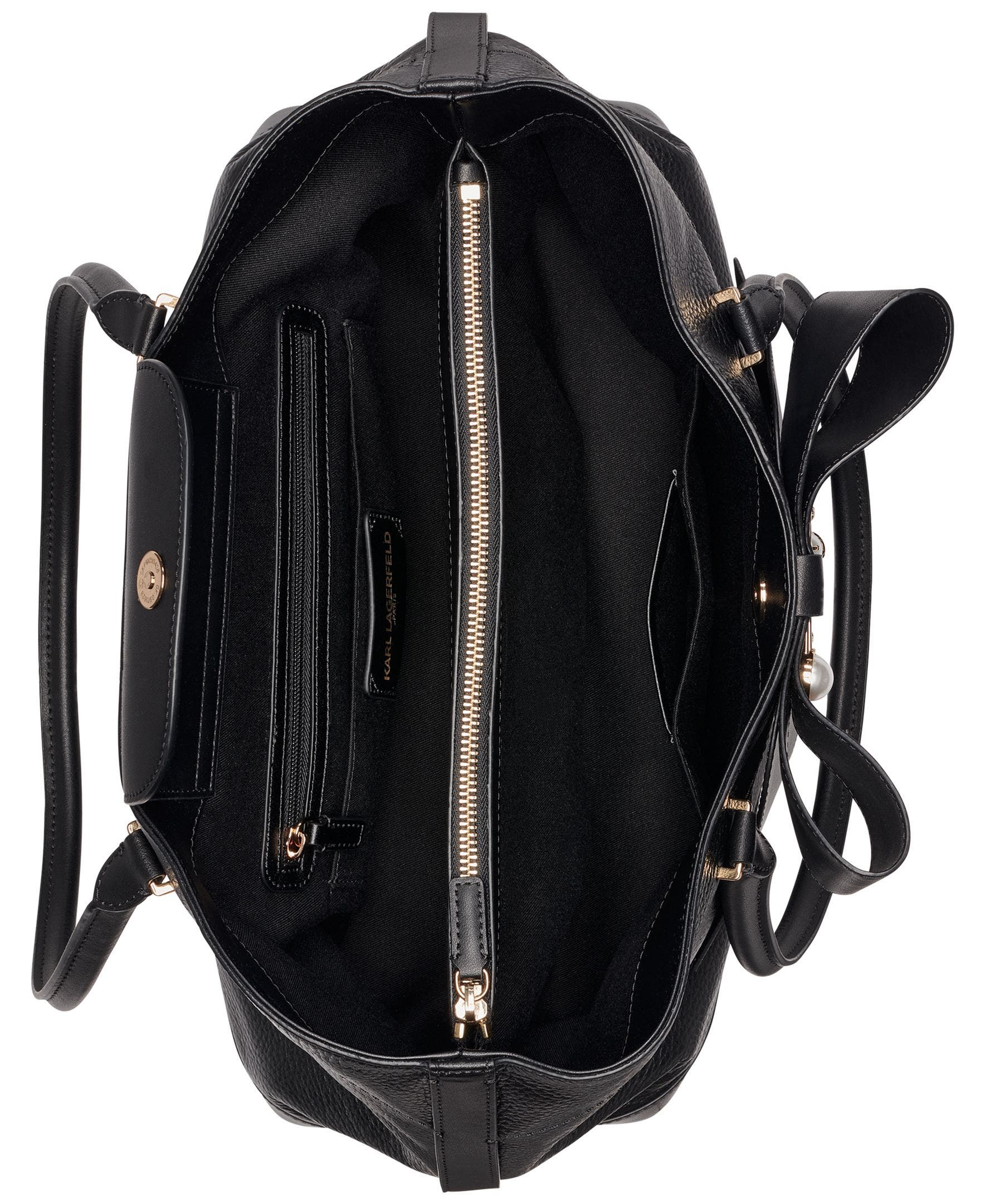 KARL LAGERFELD PARIS Gisele Tote, Alternate, color, Black