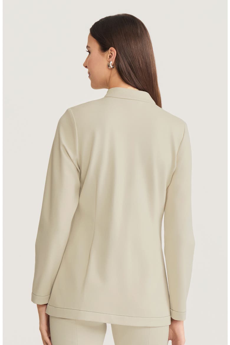 Tailored LuxeStretch Ponte Single Button Blazer, Alternate, color, Black/White