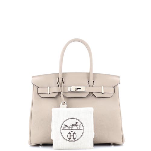Pre-owned Hermes  Hermes Birkin Handbag Grey Togo With Palladium Hardware 30