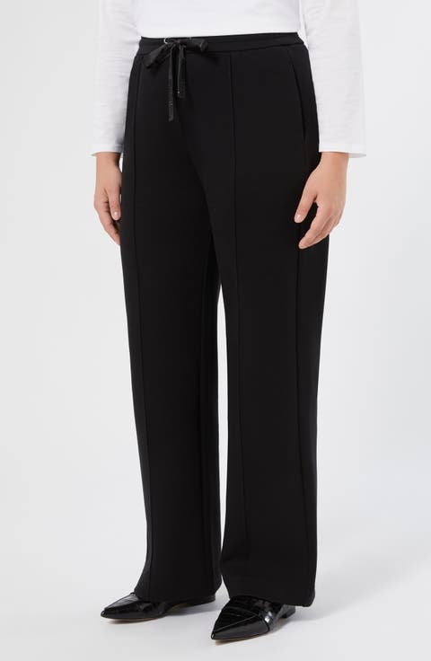 Albore Drawstring Waist Jersey Pants (Plus)