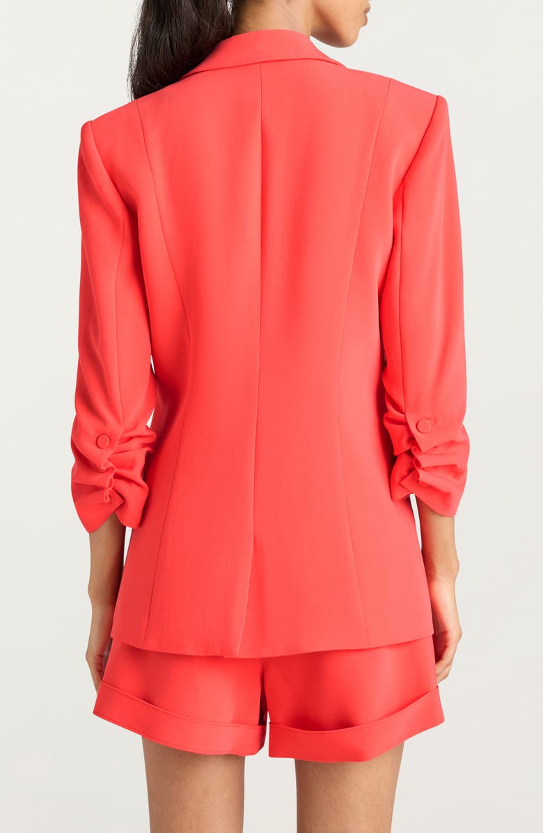 Cinq à Sept Khloe Ruched Sleeve Blazer, Alternate, color, Cherry Lemon