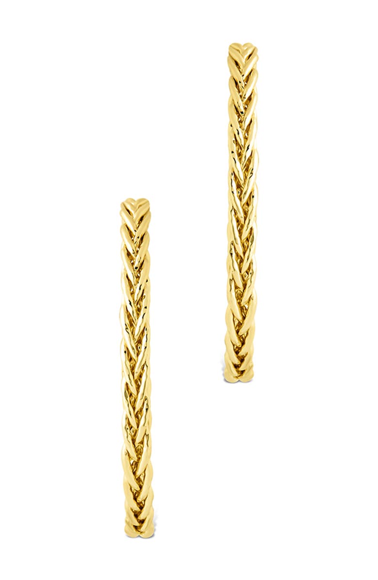 Sterling Forever Penrose Braided Hoop Earrings, Alternate, color, Gold