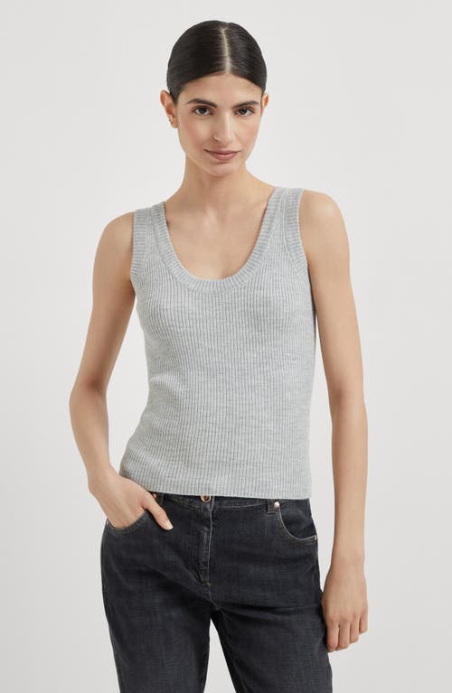 Shop Brunello Cucinelli Knit Top In Grey