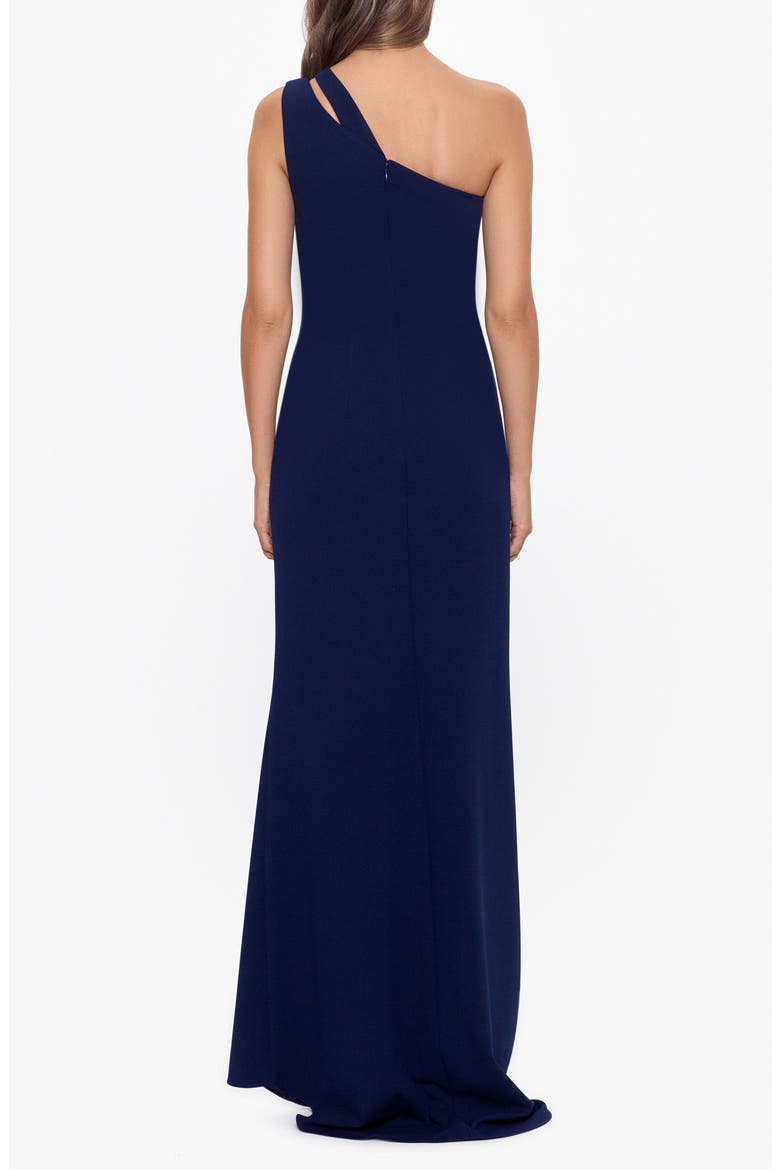 Cutout One-Shoulder Gown, Alternate, color, NIGHT
