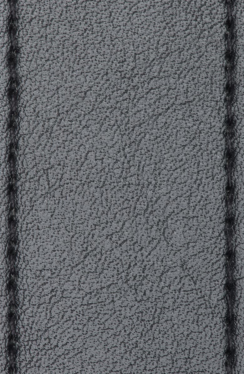 Steve Madden Rectangular Buckle Faux Leather Belt, Alternate, color, Black