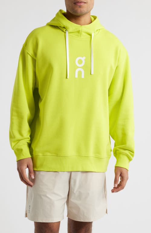 On Club Oversize Organic Cott Blend Hoodie In Lime