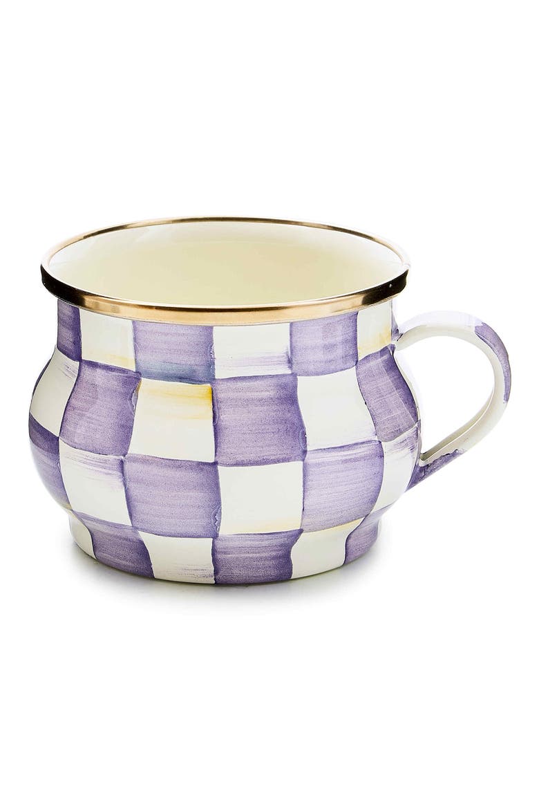 Violet Check Teacup, Main, color, VIOLET