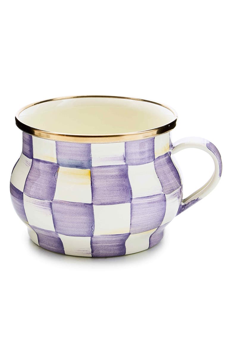 MACKENZIE CHILDS Violet Check Teacup, Main, color, Violet