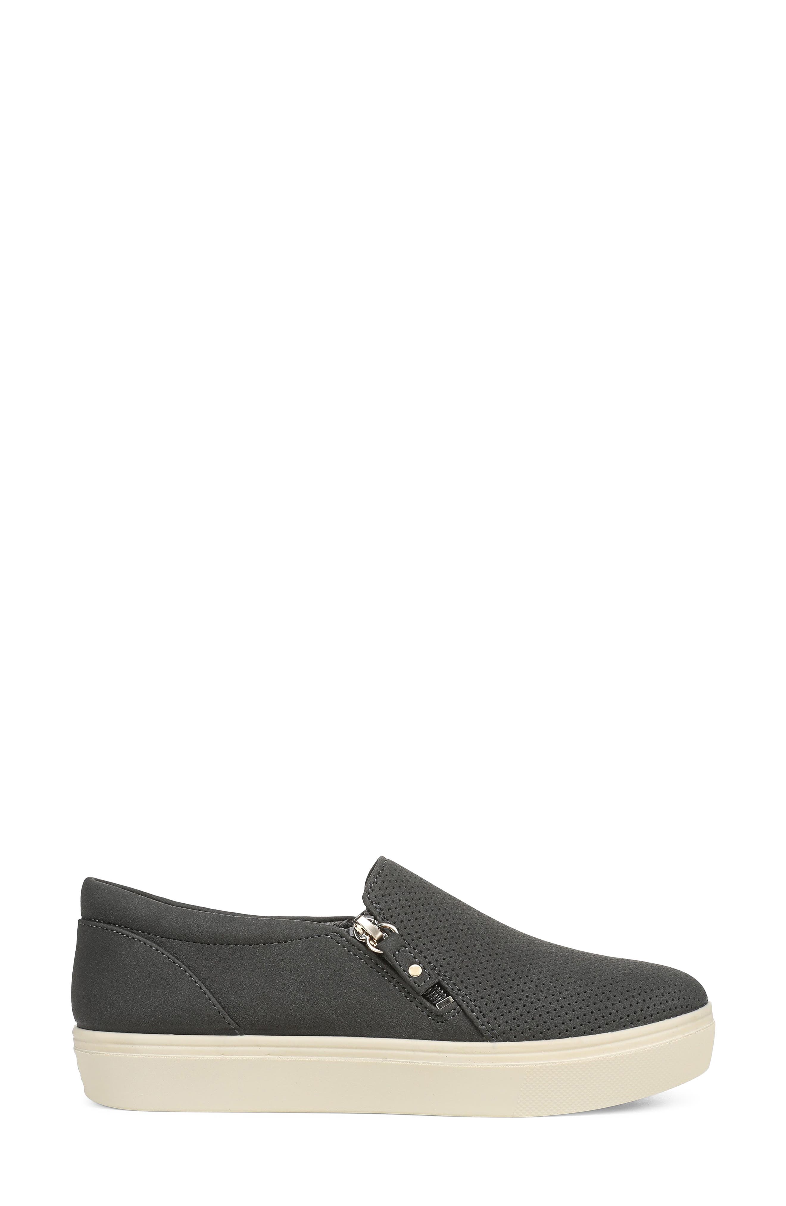 Madison Cloud Zip Sneaker, Alternate, color, GREYSTONE FAUX LEATHER