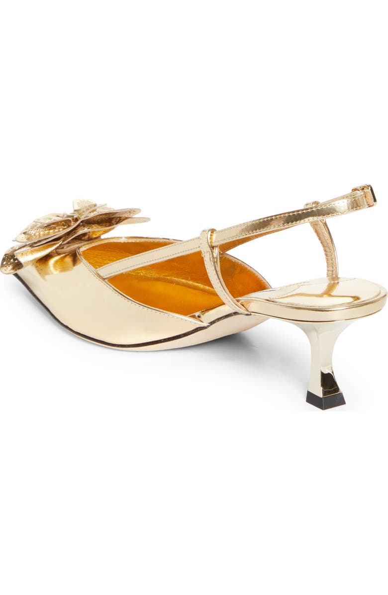 Jimmy Choo Mimmi Pointed Toe Slingback Pump, Alternate, color, Gold/ Gold