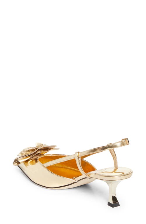 Jimmy Choo Mimmi Pointed Toe Slingback Pump In Gold