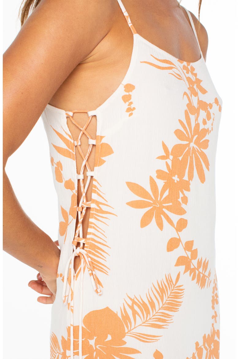 Night Bloom Floral Minidress, Alternate, color, PAPAYA