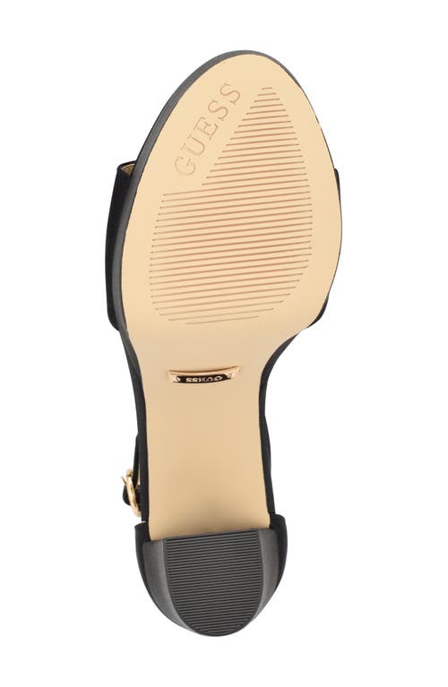 Guess Seton Platform Sandal In Black