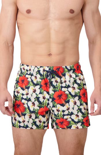 Sunset X Vine Floral Swim Trunks